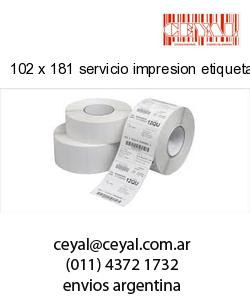 102 x 181 servicio impresion etiquetas numeradas