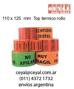 110 x 125  mm  Top termico rollo