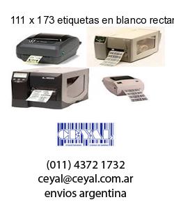 111 x 173 etiquetas en blanco rectangulares