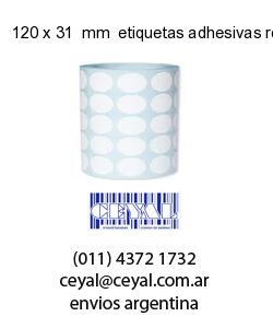 120 x 31  mm  etiquetas adhesivas redondas