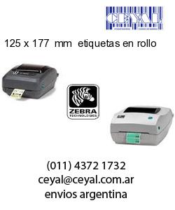 125 x 177  mm  etiquetas en rollo