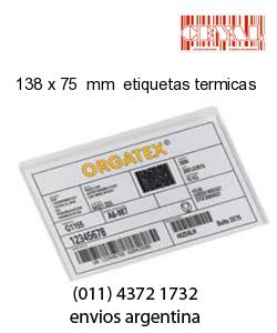 138 x 75  mm  etiquetas termicas