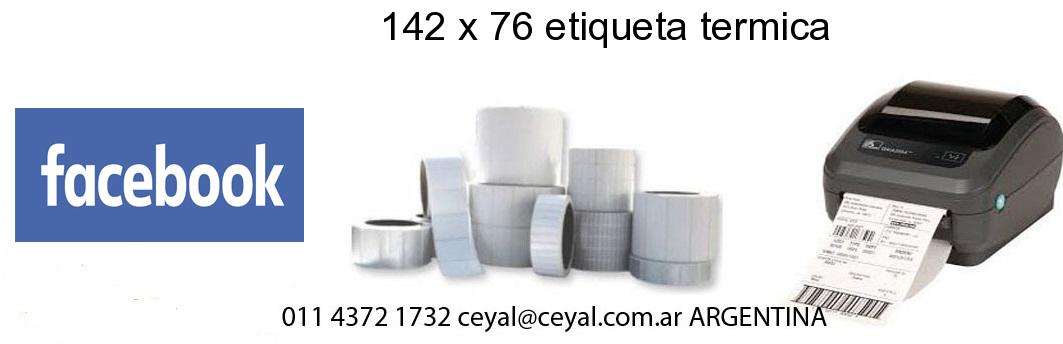 142 x 76 etiqueta termica