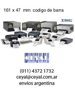 161 x 47  mm  codigo de barra