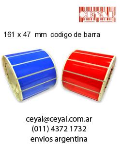 161 x 47  mm  codigo de barra