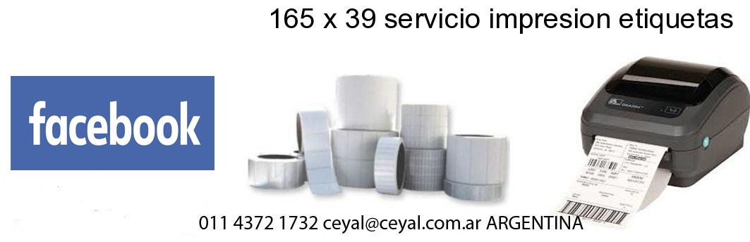165 x 39 servicio impresion etiquetas