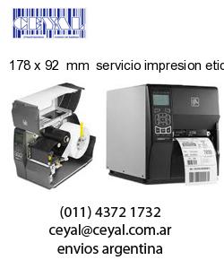 178 x 92  mm  servicio impresion etiquetas numeradas