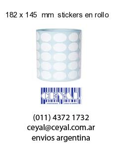 182 x 145  mm  stickers en rollo