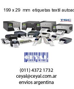 199 x 29  mm  etiquetas textil autoadhesivas