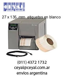 27 x 135  mm  etiquetas en blanco