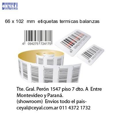 66 x 102  mm  etiquetas termicas balanzas