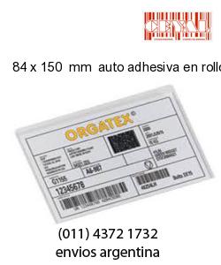 84 x 150  mm  auto adhesiva en rollo