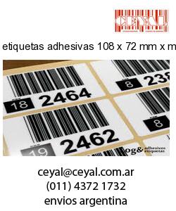 etiquetas adhesivas 108 x 72 mm x mm