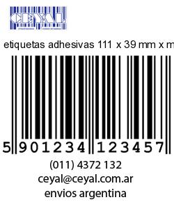 etiquetas adhesivas 111 x 39 mm x mm