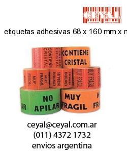 etiquetas adhesivas 68 x 160 mm x mm