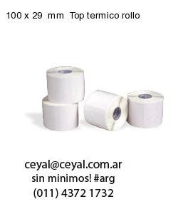 100 x 29  mm  Top termico rollo