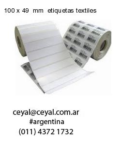 100 x 49  mm  etiquetas textiles