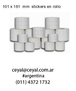 101 x 161  mm  stickers en rollo
