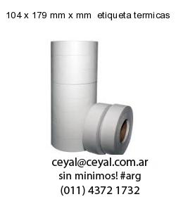 104 x 179 mm x mm  etiqueta termicas