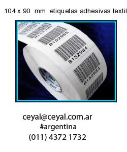 104 x 90  mm  etiquetas adhesivas textiles