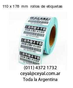 110 x 178  mm  rollos de etiquetas
