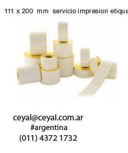 111 x 200  mm  servicio impresion etiquetas opp