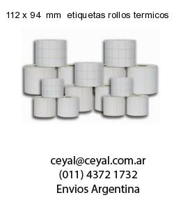 112 x 94  mm  etiquetas rollos termicos