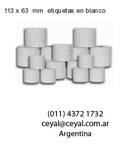 113 x 63  mm  etiquetas en blanco