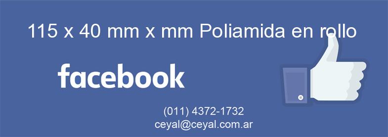 115 x 40 mm x mm Poliamida en rollo