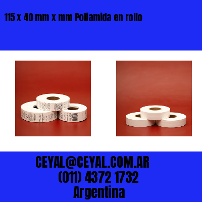 115 x 40 mm x mm Poliamida en rollo