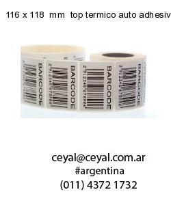 116 x 118  mm  top termico auto adhesivo top termico adesivo