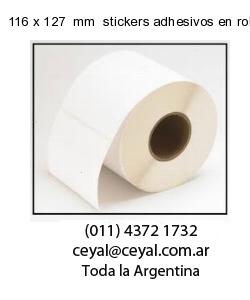 116 x 127  mm  stickers adhesivos en rollos