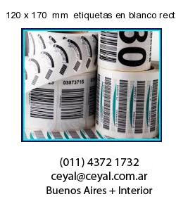 120 x 170  mm  etiquetas en blanco rectangulares