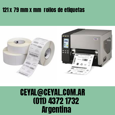 121 x 79 mm x mm  rollos de etiquetas