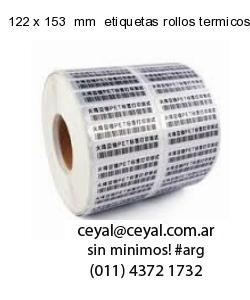 122 x 153  mm  etiquetas rollos termicos