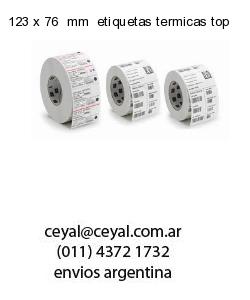 123 x 76  mm  etiquetas termicas top