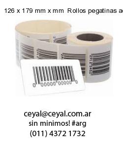 126 x 179 mm x mm  Rollos pegatinas adhesivas