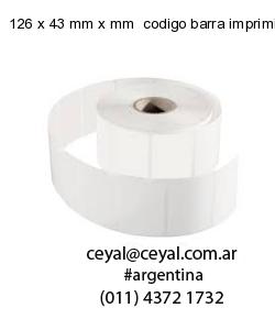126 x 43 mm x mm  codigo barra imprimir