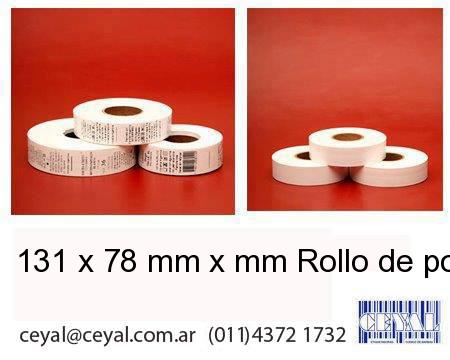 131 x 78 mm x mm Rollo de poliamida