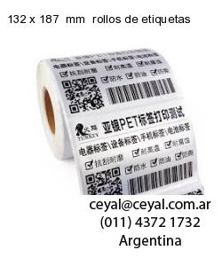 132 x 187  mm  rollos de etiquetas
