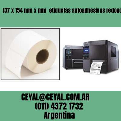 137 x 154 mm x mm  etiquetas autoadhesivas redondas