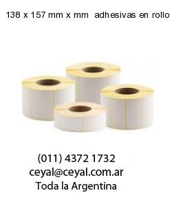 138 x 157 mm x mm  adhesivas en rollo