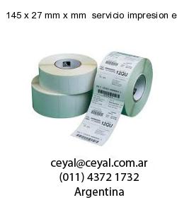 145 x 27 mm x mm  servicio impresion etiquetas ilustracion