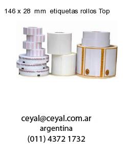 146 x 28  mm  etiquetas rollos Top