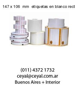 147 x 106  mm  etiquetas en blanco rectangulares