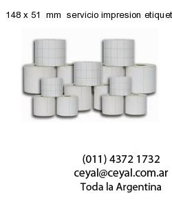 148 x 51  mm  servicio impresion etiquetas numeradas