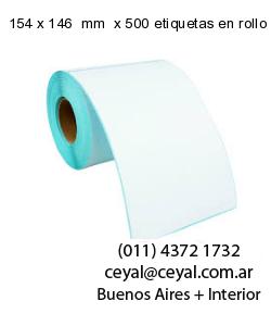 154 x 146  mm  x 500 etiquetas en rollo