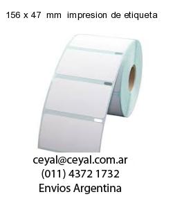 156 x 47  mm  impresion de etiqueta