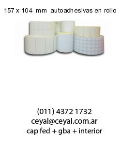 157 x 104  mm  autoadhesivas en rollo