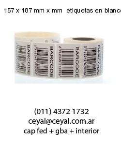 157 x 187 mm x mm  etiquetas en blanco